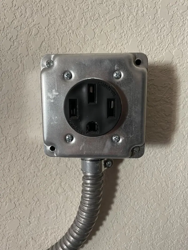 NEMA 14-50 outlet installed for Smart Home Electrical in Frankford